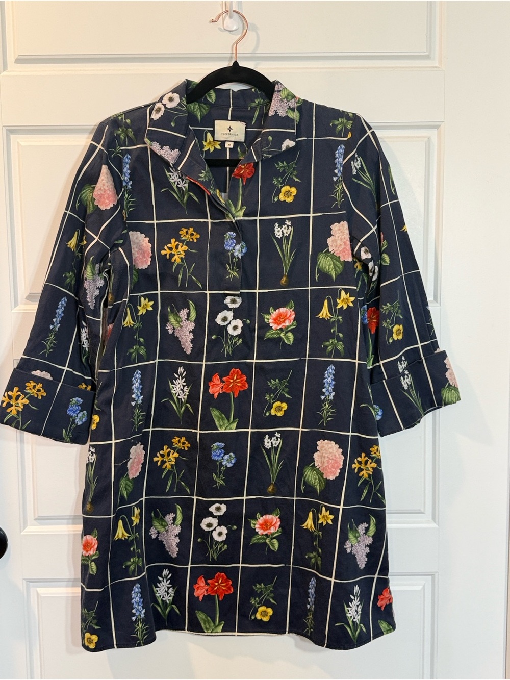 Women's Tuckernuck Tuckernuck Navy Fresh Buds Megan Dress Botanical - Picture 8 of 8